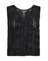 Mos Mosh Albanju Knit Lace Vest in Phantom