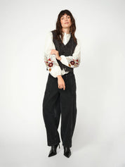 Shop Mos Mosh Albanju Knit Lace Vest in Phantom - MOS MOSH
