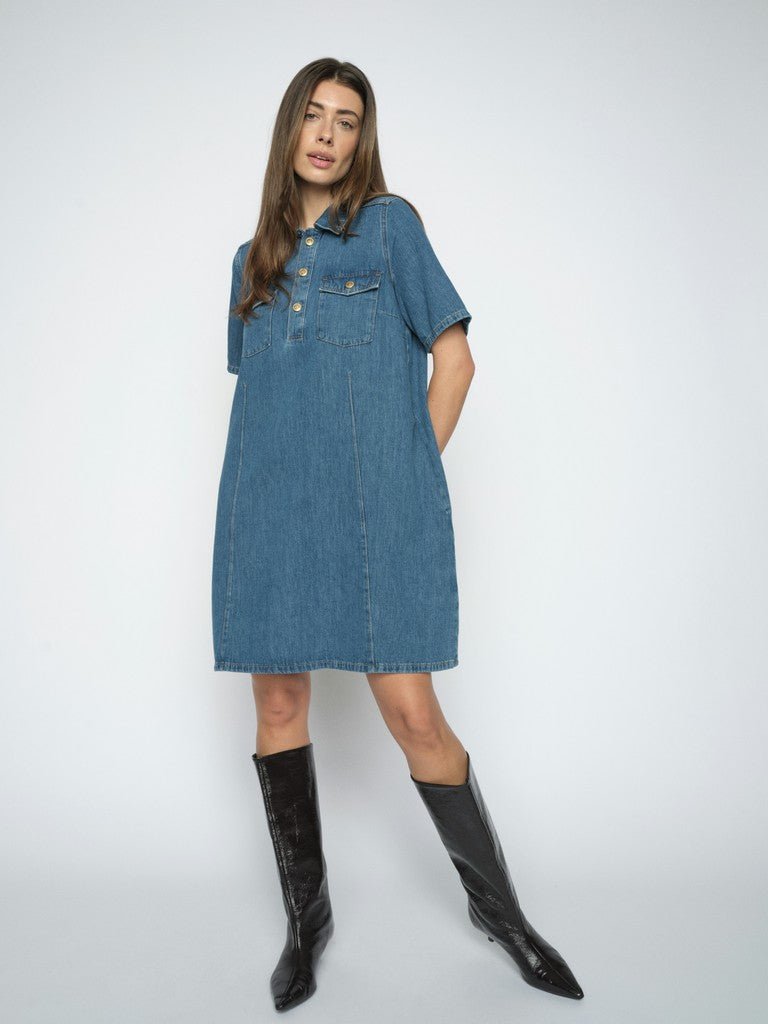 Shop Mos Mosh Biba East Denim Dress - MOS MOSH