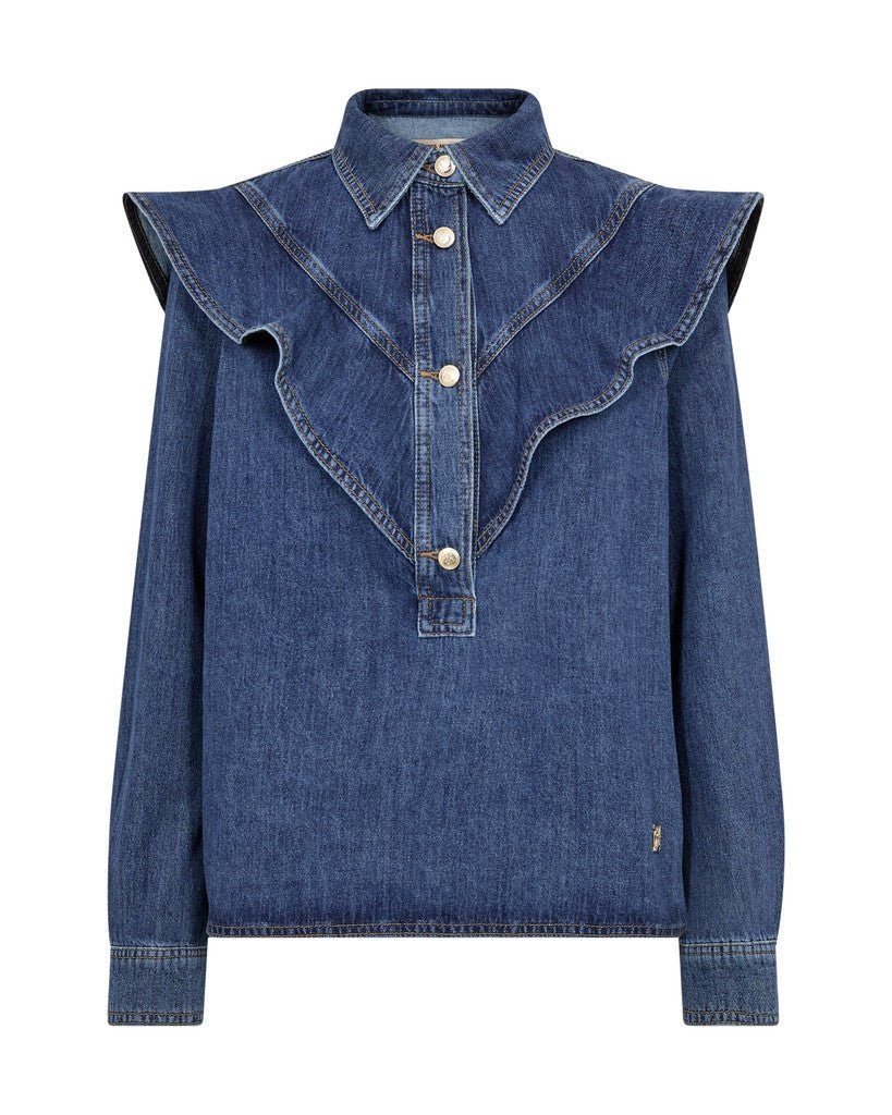 Shop Mos Mosh Irina Denim Shirt - MOS MOSH