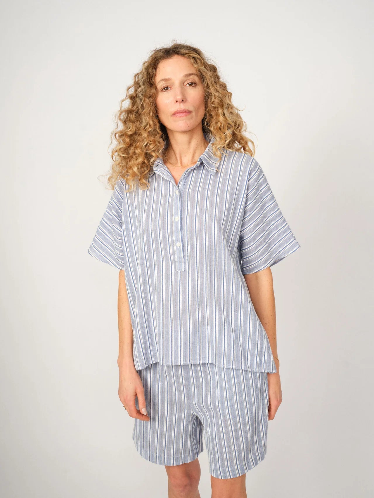 Shop MOS MOSH Lowana Friz Stripe Blouse - MOS MOSH