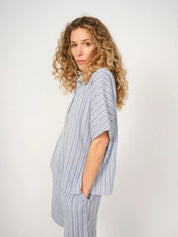Shop MOS MOSH Lowana Friz Stripe Blouse - MOS MOSH