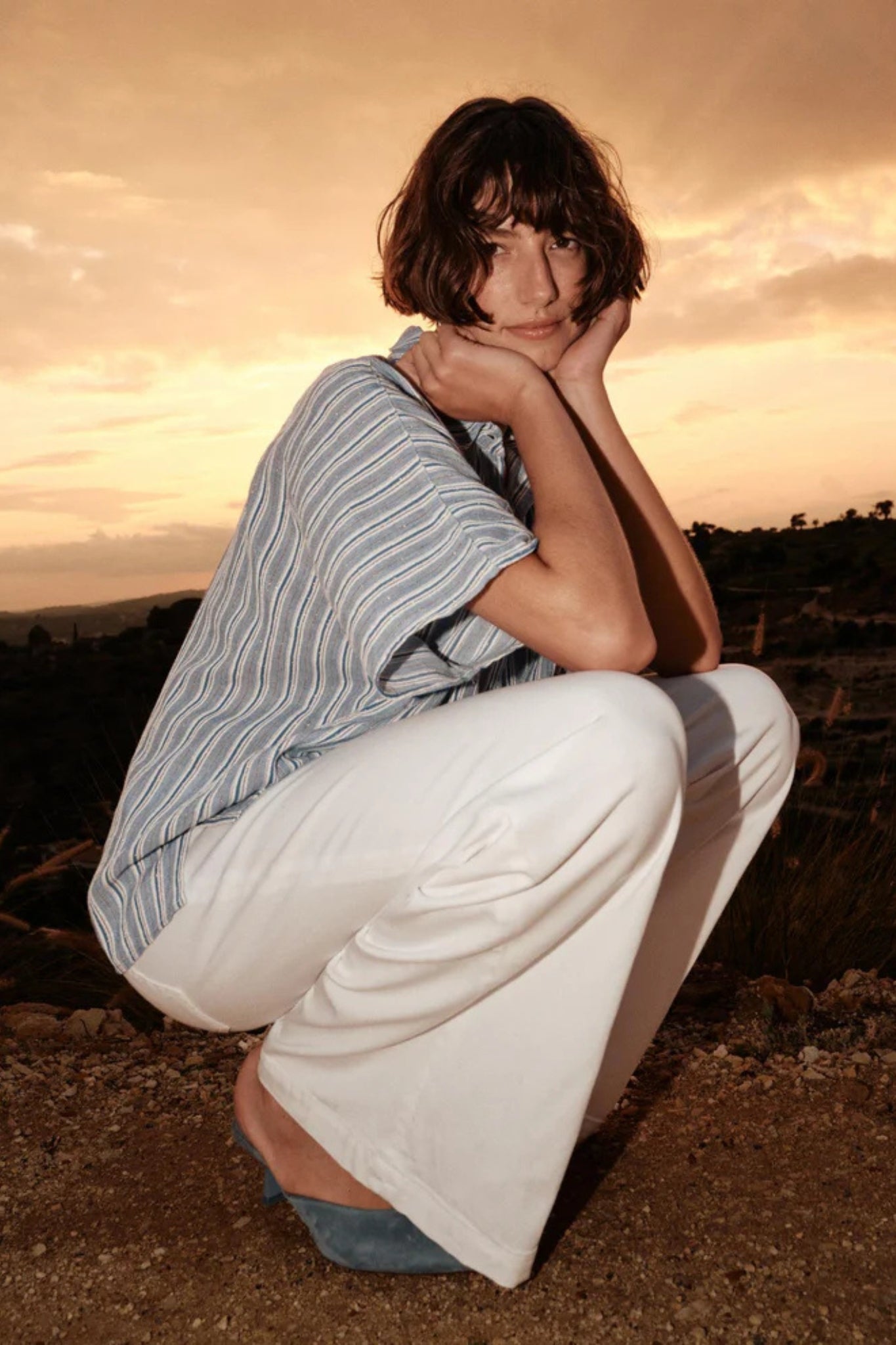 Shop MOS MOSH Lowana Friz Stripe Blouse - MOS MOSH