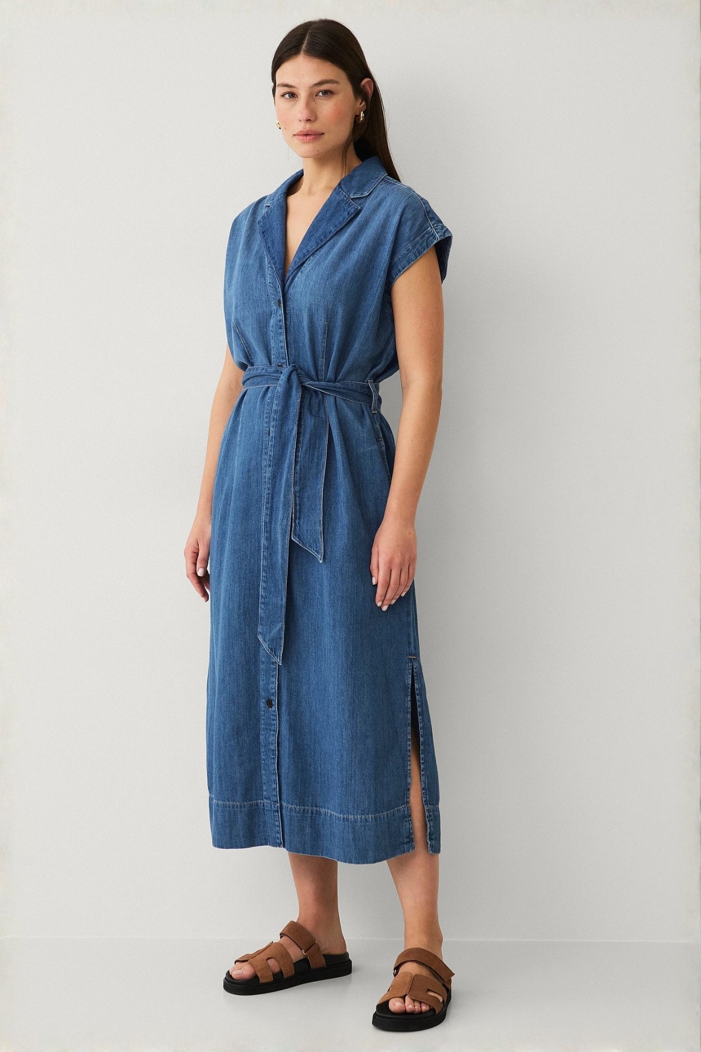 Shop MOS MOSH Pitti Nalan Denim Dress - MOS MOSH