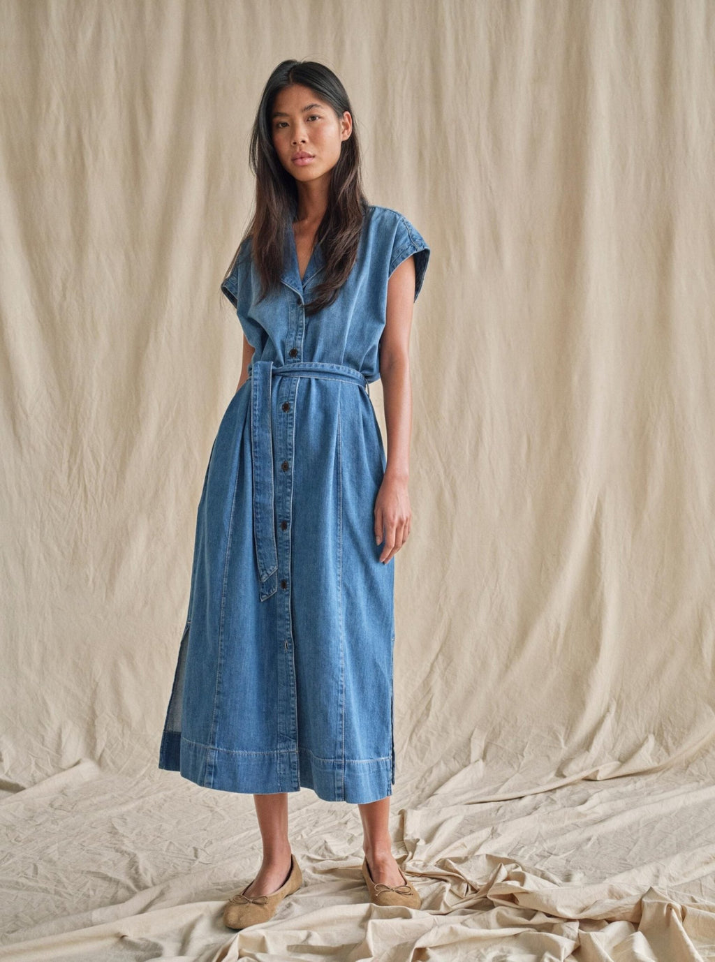 Shop MOS MOSH Pitti Nalan Denim Dress - MOS MOSH