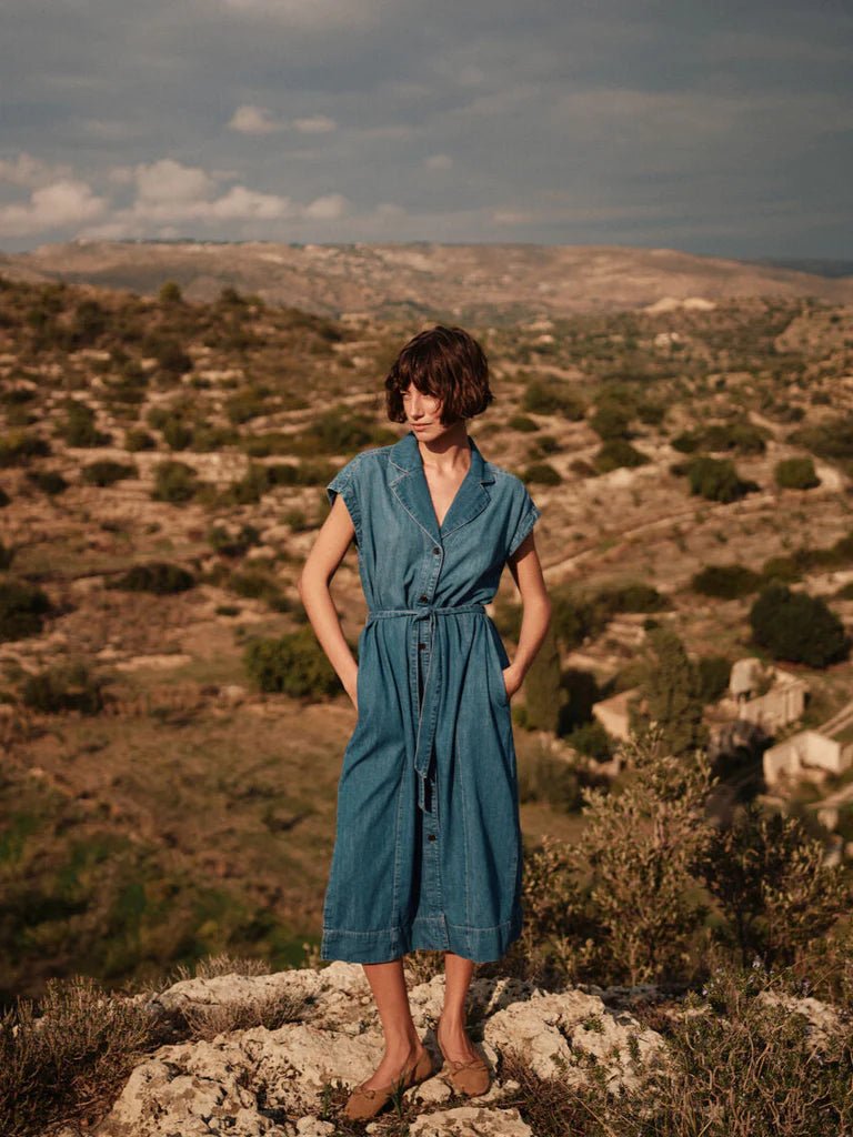 Shop MOS MOSH Pitti Nalan Denim Dress - MOS MOSH