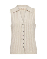 Mos Mosh Rinja Marisol Line Knit Top Ecru