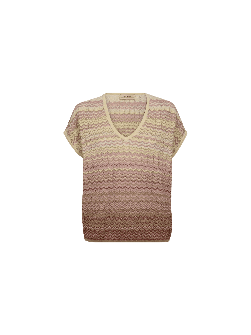 Shop MOS MOSH Shani Zig Zag V - Neck Knit - MOS MOSH