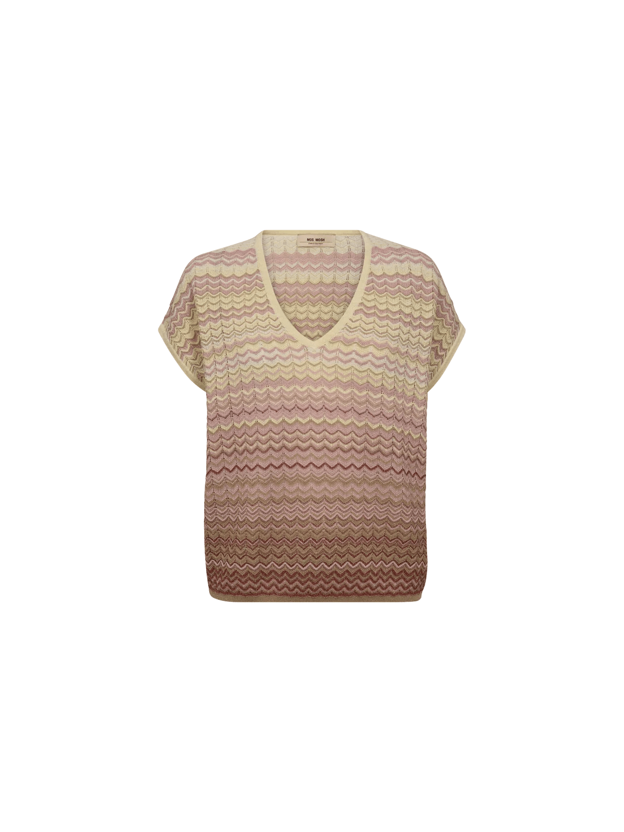 Shop MOS MOSH Shani Zig Zag V - Neck Knit - MOS MOSH