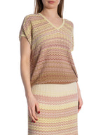 Shop MOS MOSH Shani Zig Zag V - Neck Knit - MOS MOSH