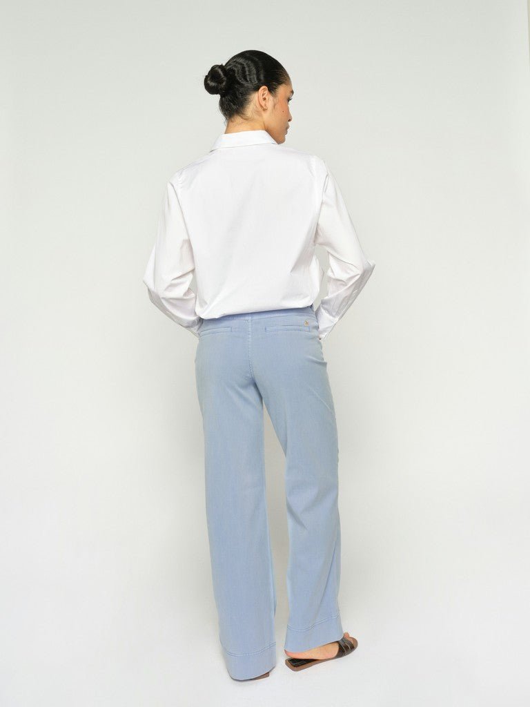 Shop Mos Mosh Soey Tenna Pant Brunnera Blue - MOS MOSH