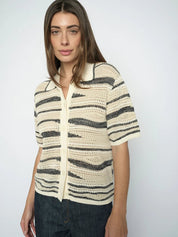 Shop Mos Mosh Une Wave SS Knit Cardigan - MOS MOSH