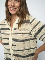 Shop Mos Mosh Une Wave SS Knit Cardigan - MOS MOSH