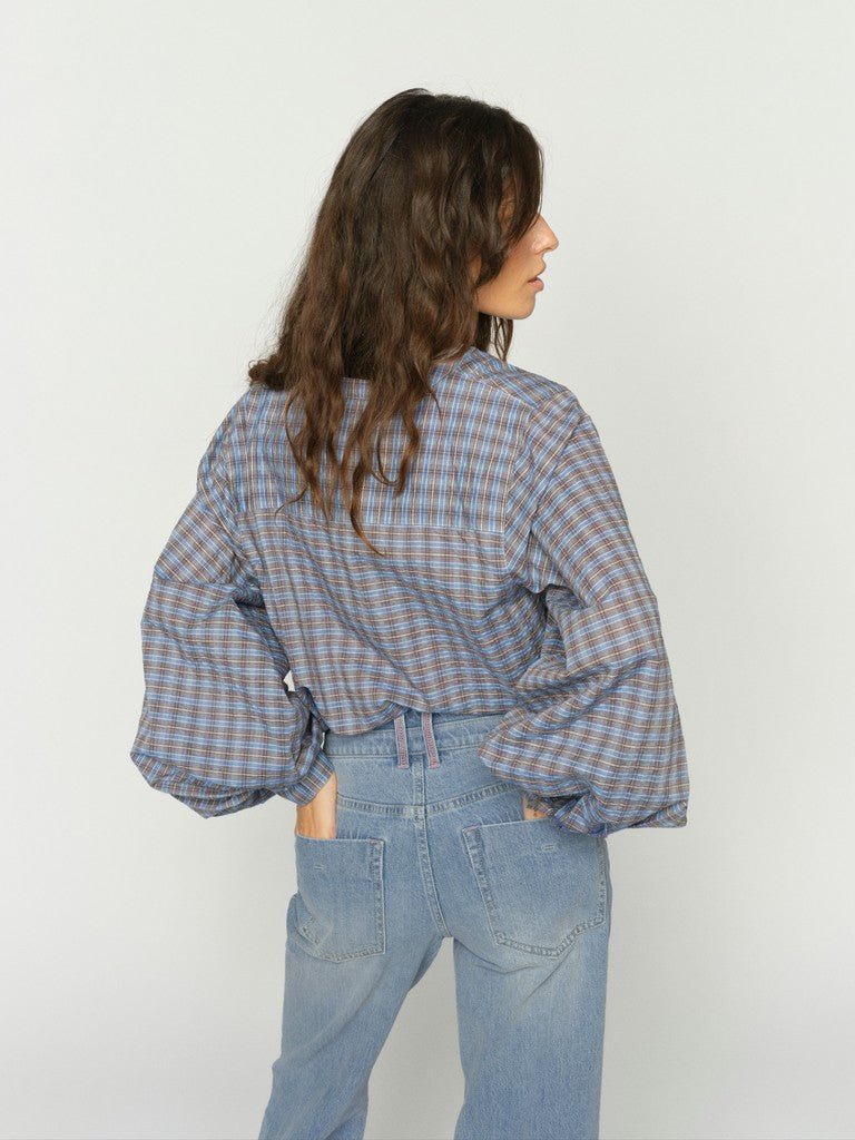 Shop Mos Mosh Yen Check Blouse - MOS MOSH