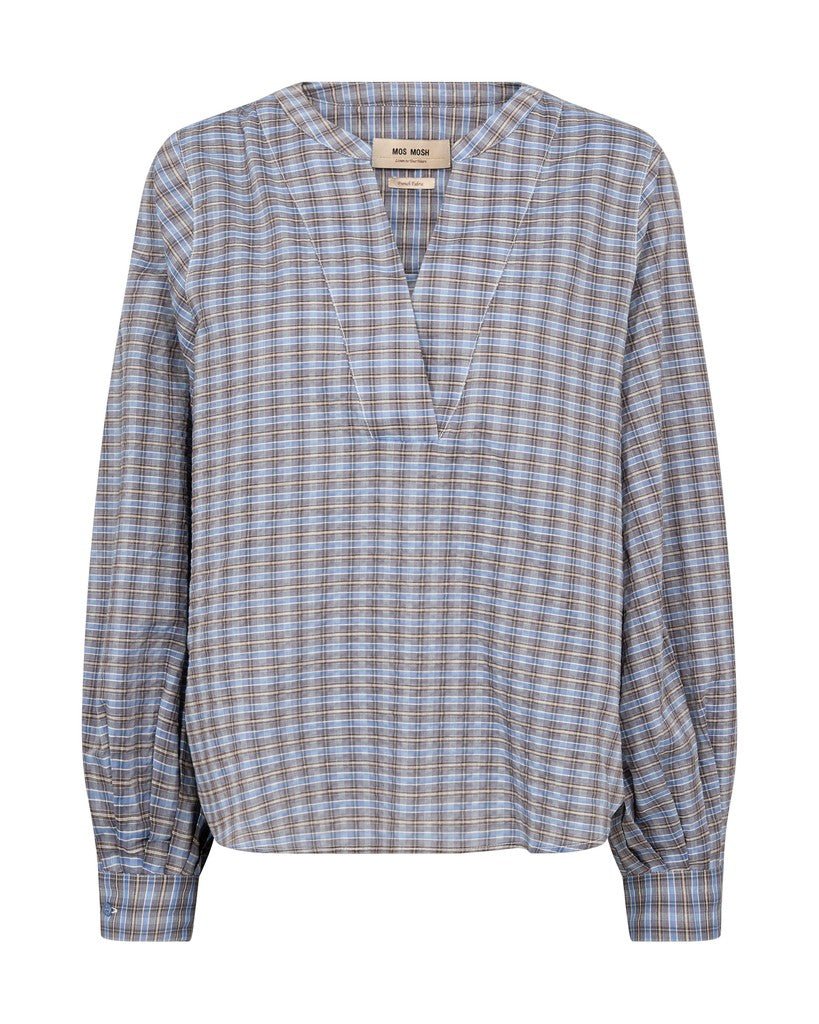 Shop Mos Mosh Yen Check Blouse - MOS MOSH