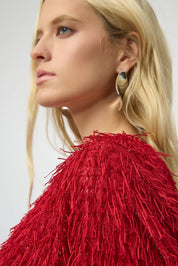 Shop Novelty Fringe Boxy Top - Joseph Ribkoff