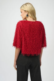 Shop Novelty Fringe Boxy Top - Joseph Ribkoff