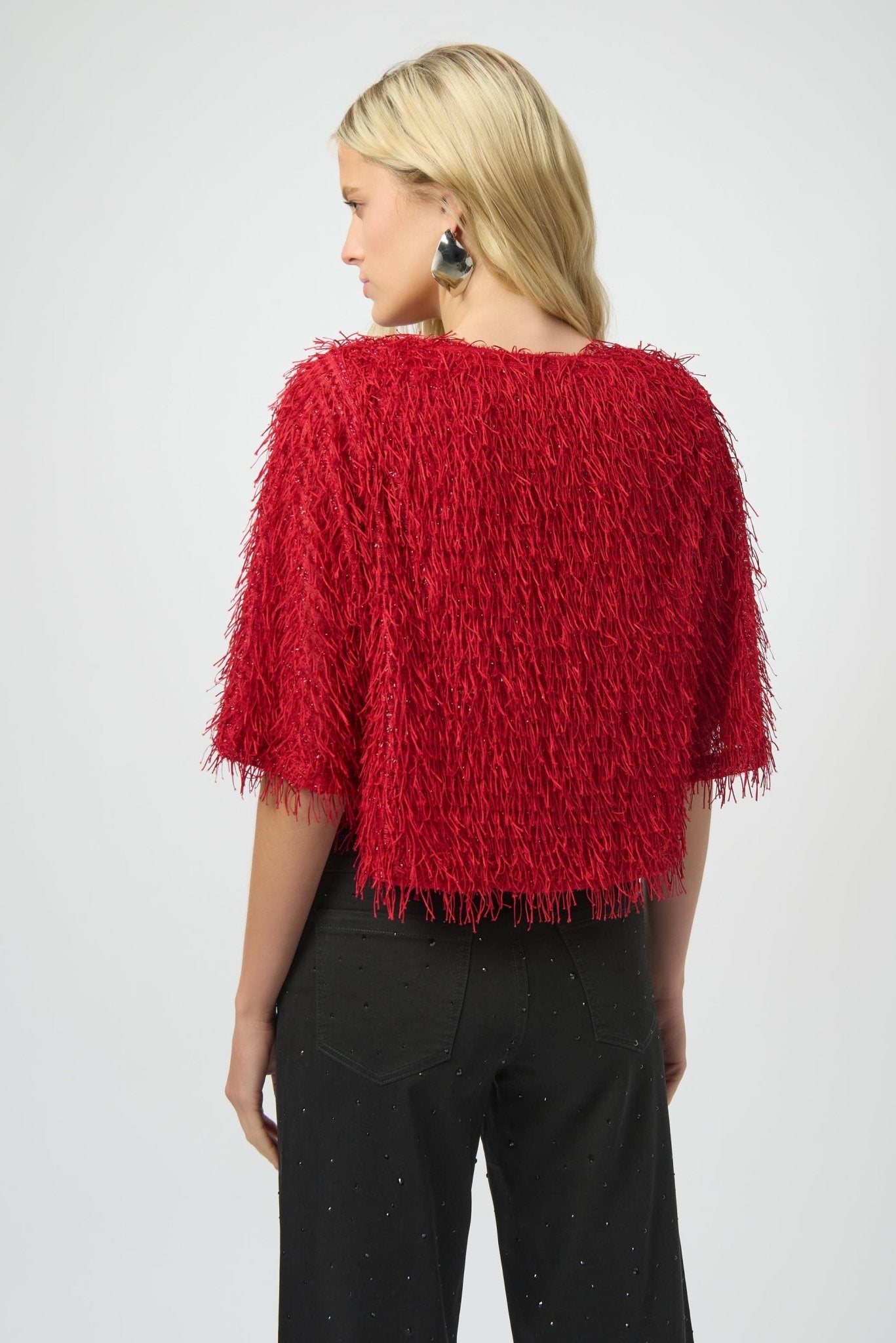 Shop Novelty Fringe Boxy Top - Joseph Ribkoff