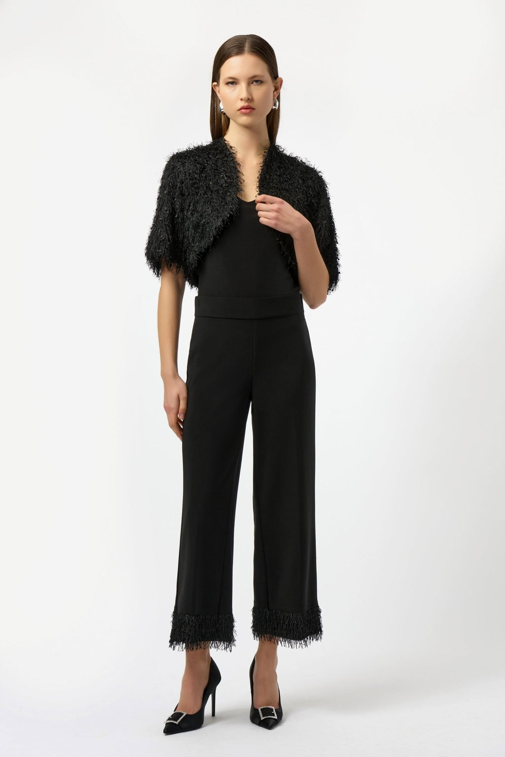 Shop Novelty Fringe Straight Cover - Up - Joseph Ribkoff