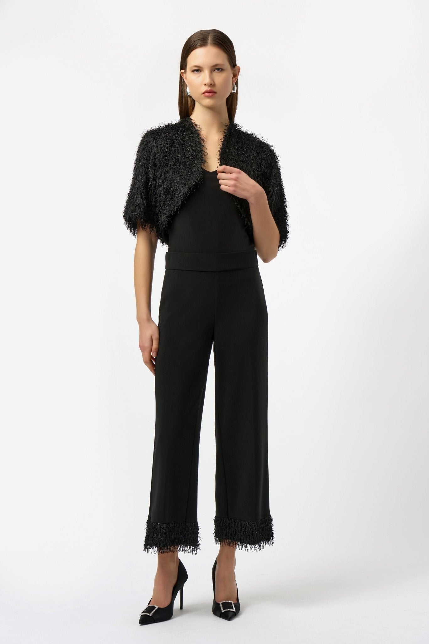 Shop Novelty Fringe Straight Cover - Up - Joseph Ribkoff