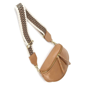 Shop Obsessed Leather Bumbag with Adjustable Strap | Light Tan - Hi Ho & Co