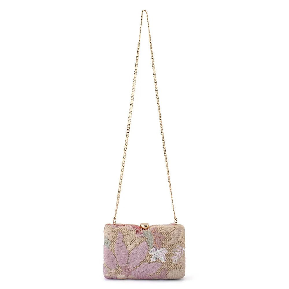 Shop Olga Berg Greta Floral Beaded Clutch - Olga Berg