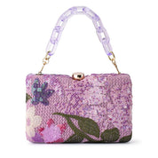 Shop Olga Berg Greta Floral Beaded Clutch - Olga Berg