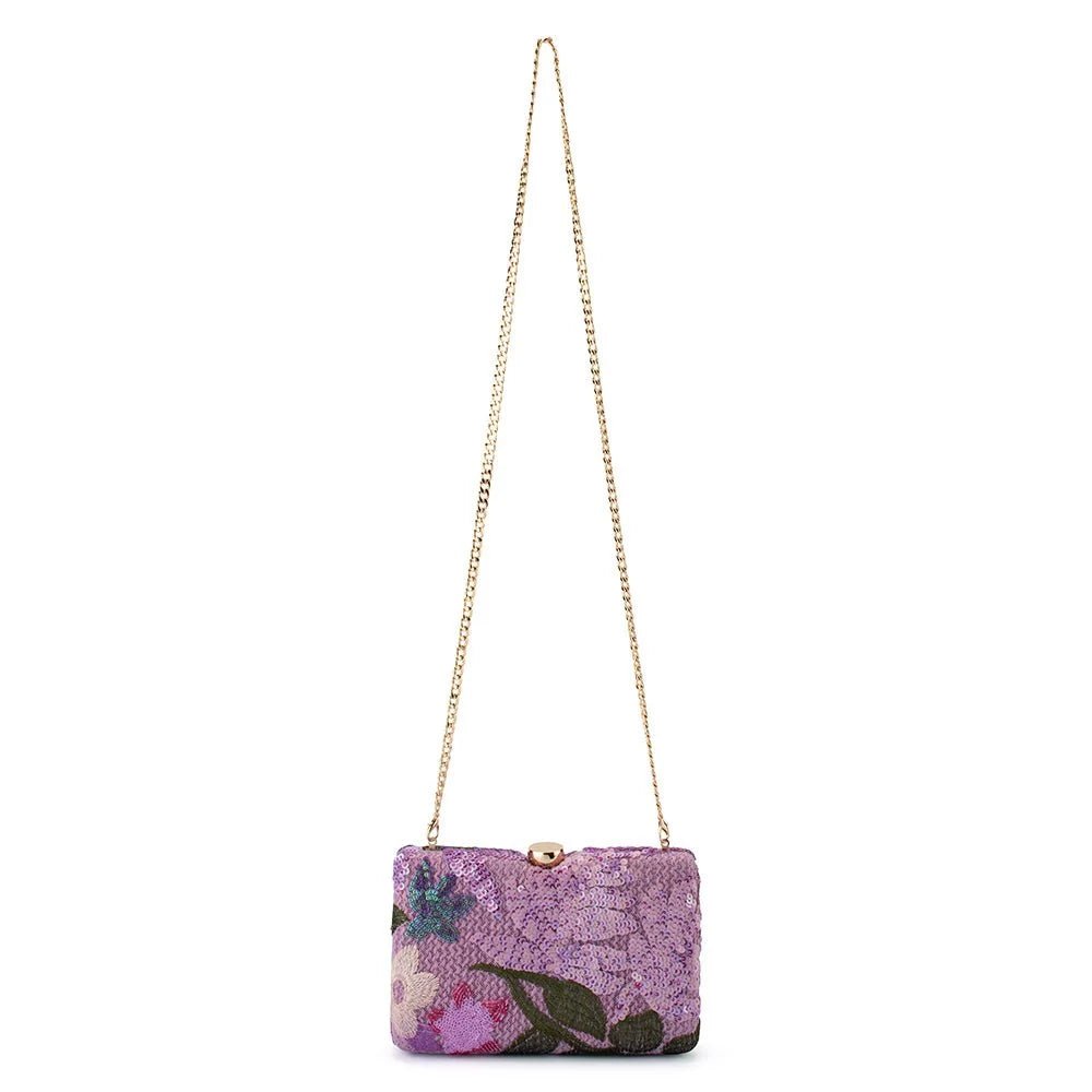 Shop Olga Berg Greta Floral Beaded Clutch - Olga Berg
