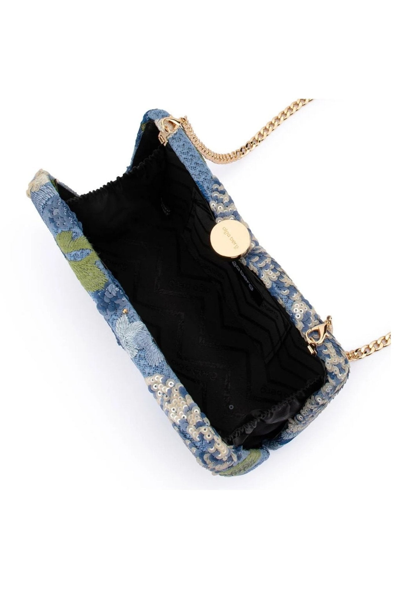 Shop Olga Berg Greta Floral Beaded Clutch - Olga Berg