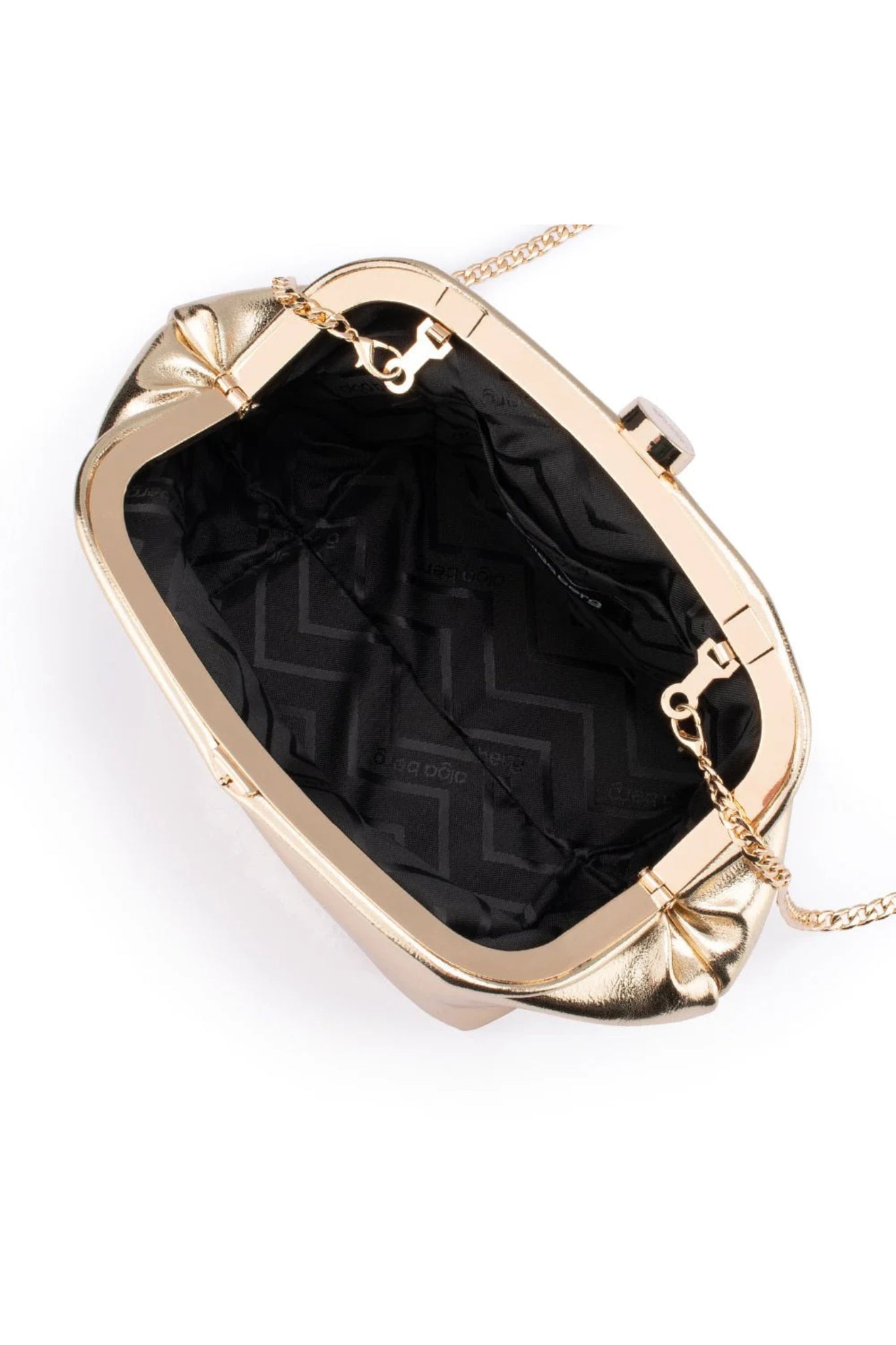 Shop Olga Berg TALLY Metallic Clutch - Olga Berg