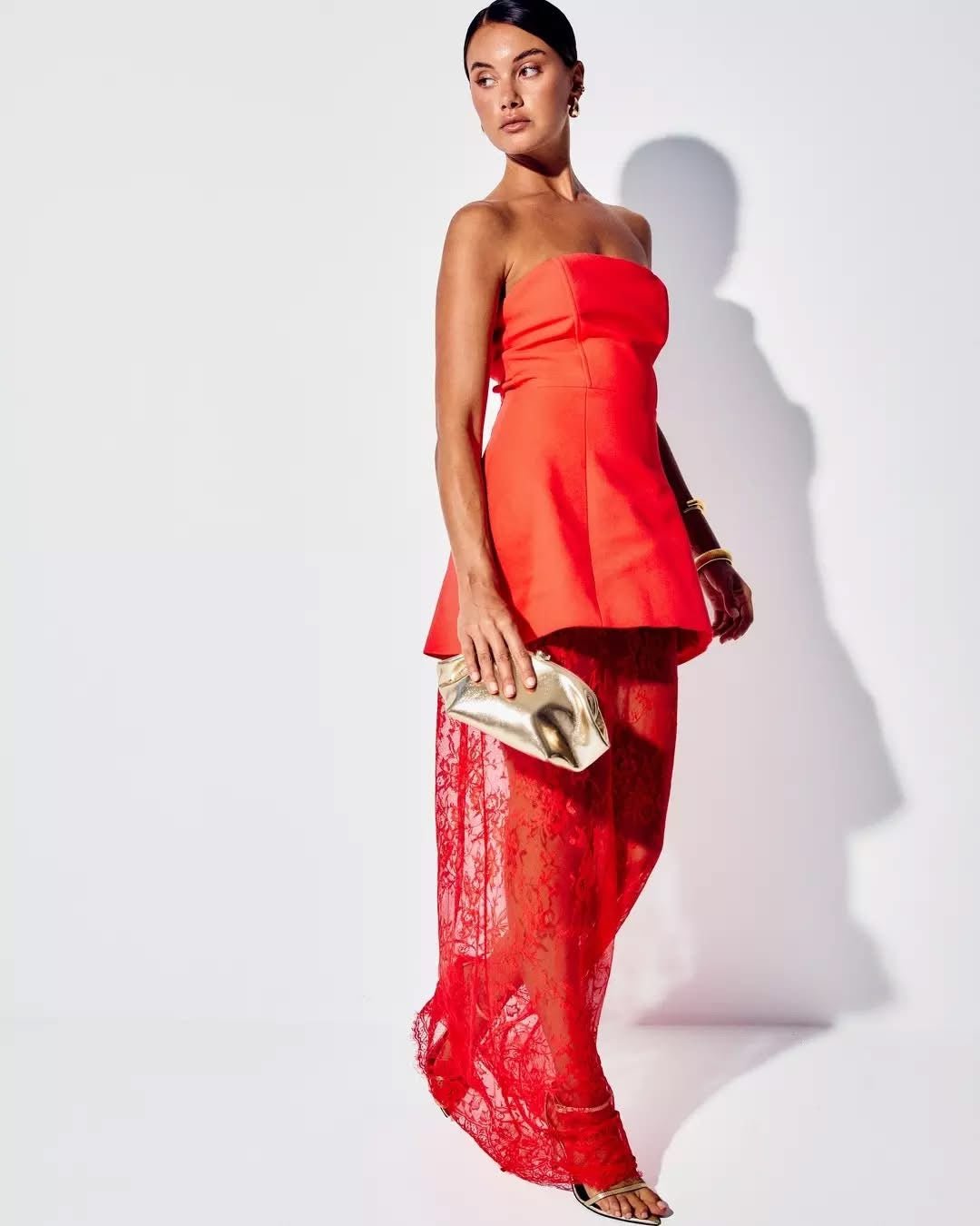 Shop Olga Berg TALLY Metallic Clutch - Olga Berg