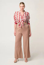 Shop Oncewas Calantha Shirt in Marrakech Ruby - OnceWas