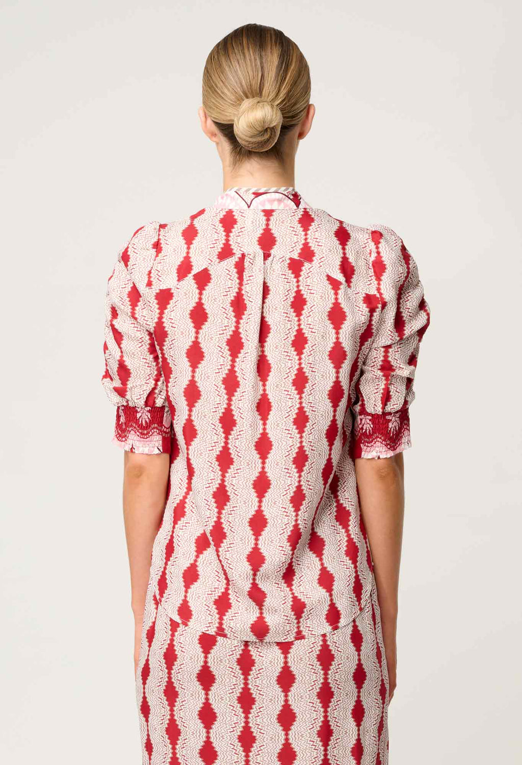 Shop Oncewas Calantha Shirt in Marrakech Ruby - OnceWas