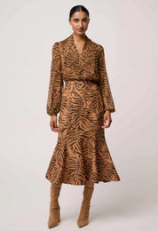 Shop Oncewas Camille Sheer Viscose Blouse in Exotica - OnceWas