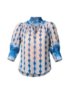 Shop Oncewas Oleander Cotton Silk Blouse - OnceWas