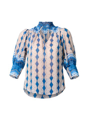 Shop Oncewas Oleander Cotton Silk Blouse - OnceWas