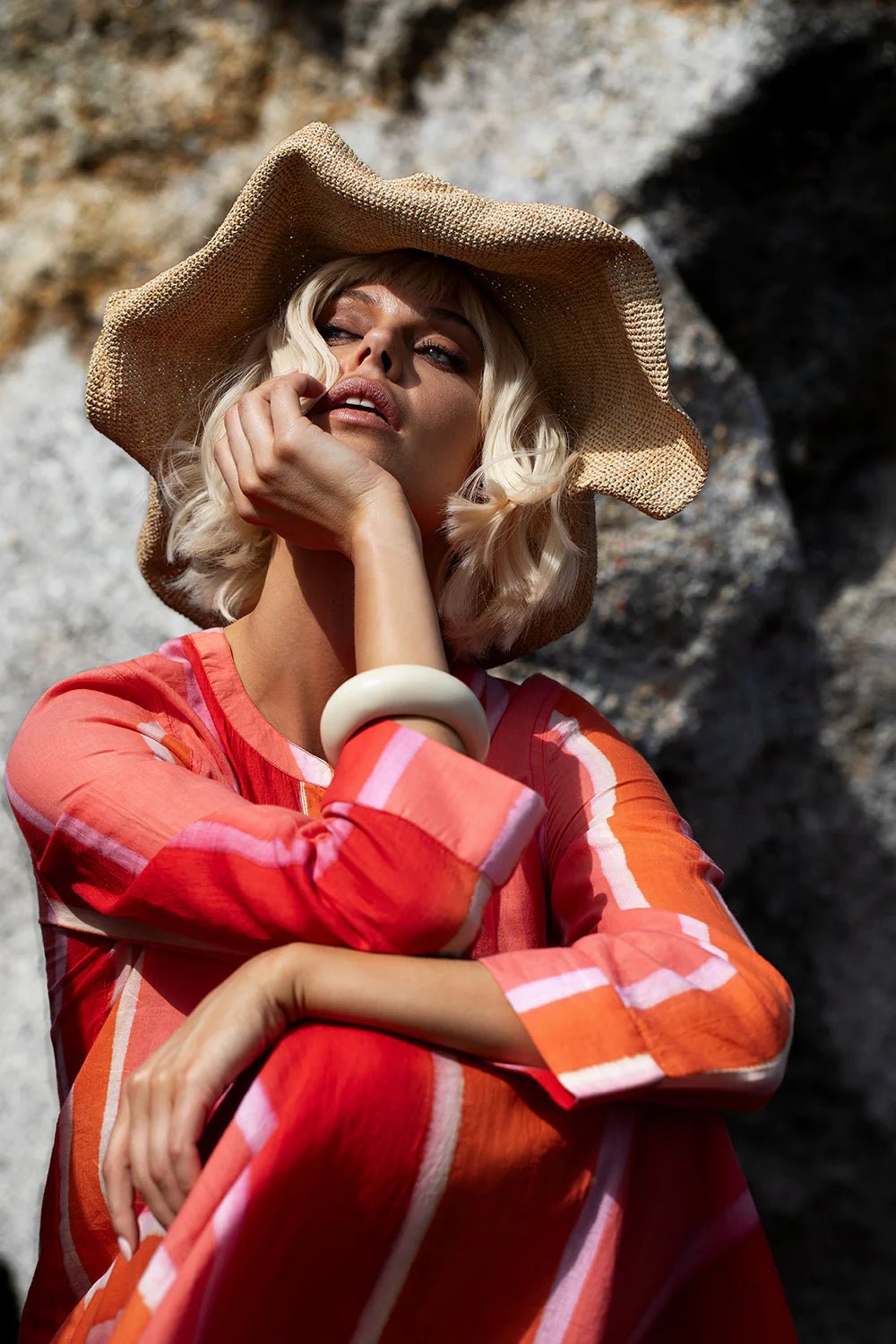 Shop Oneseason Australia Bazaar Stripe - Moroccan Stripe - Cotton - Sunset - Oneseason Australia