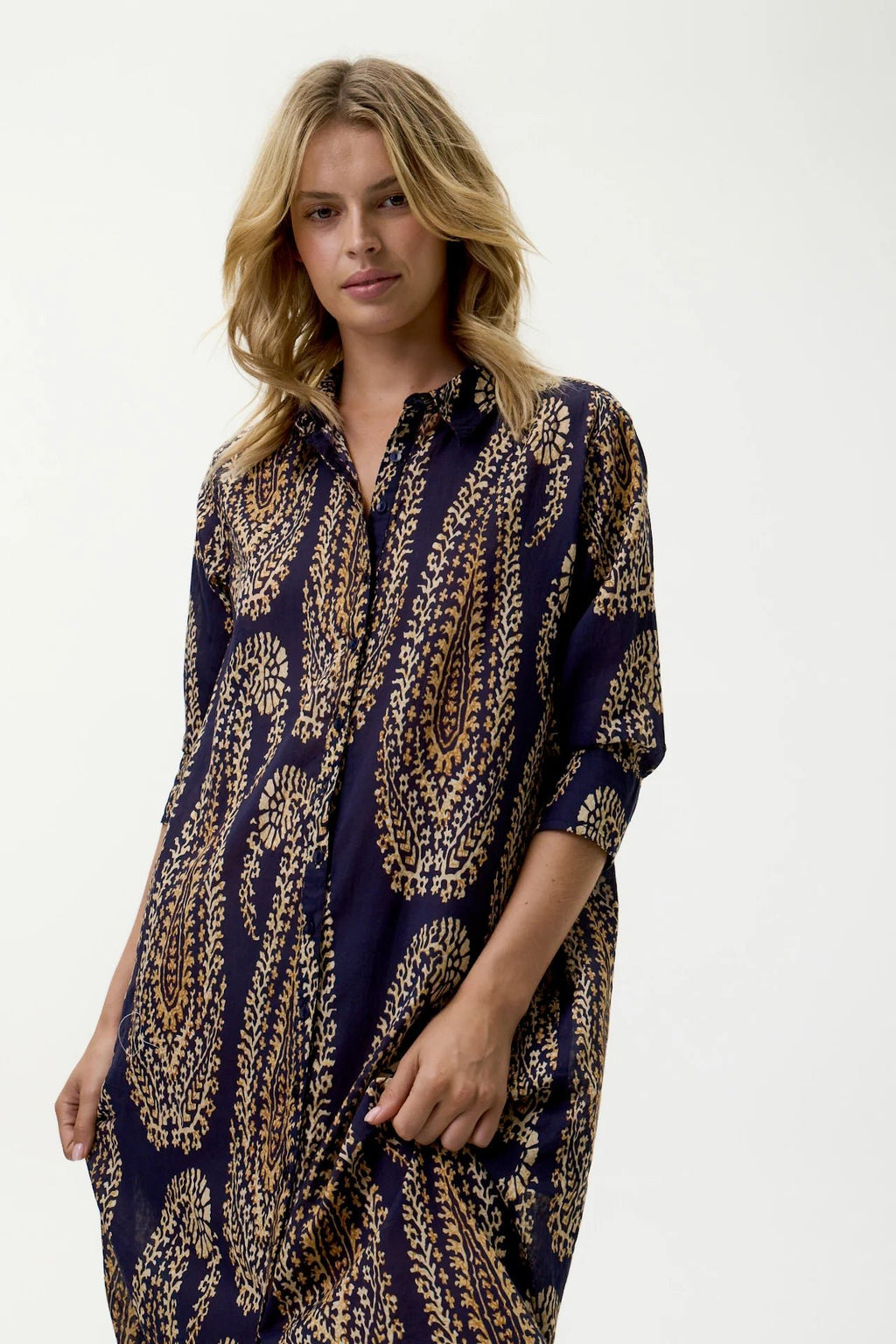 Shop Oneseason Australia Daisy - Provence - Cotton - Navy Paisley - Oneseason Australia