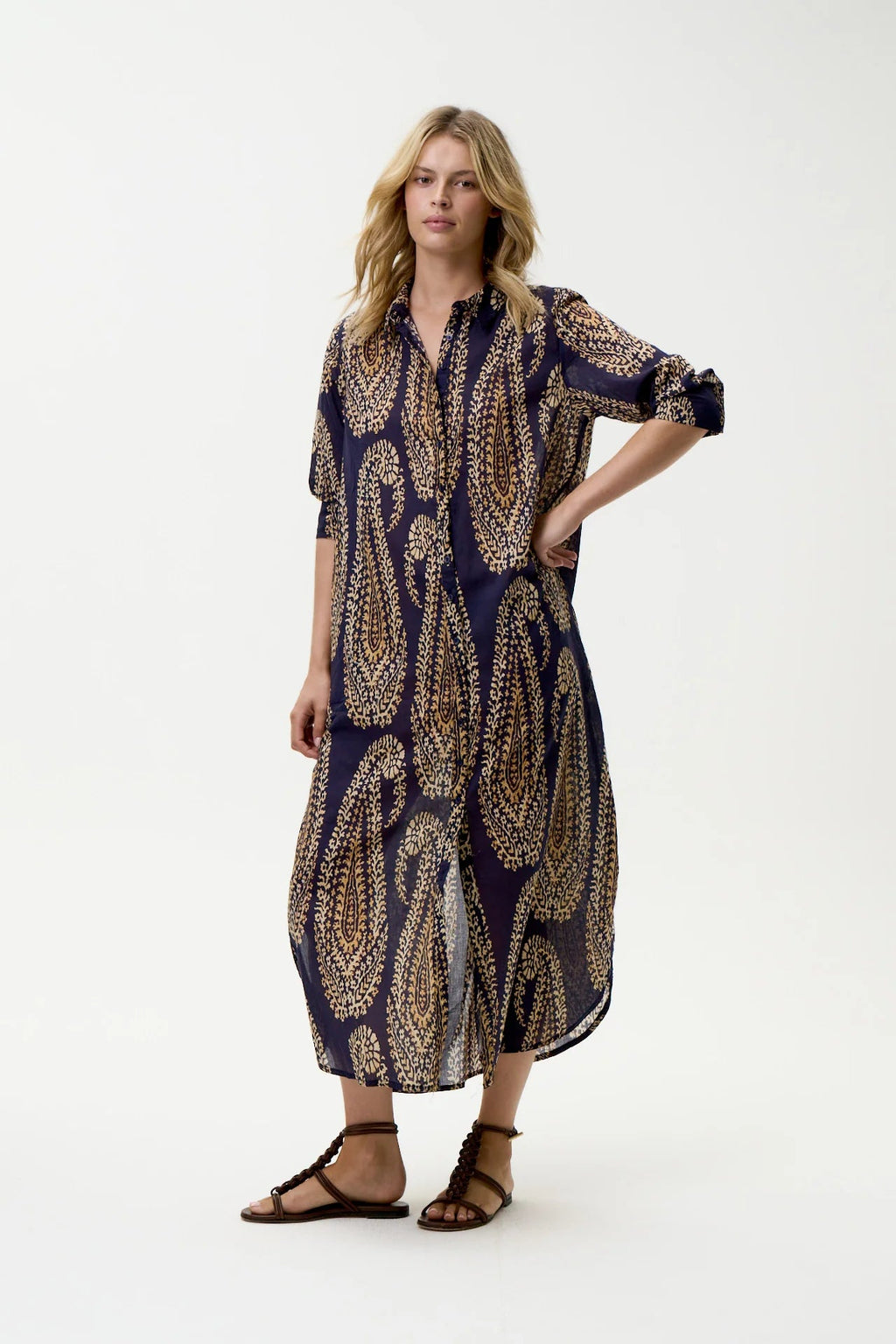 Shop Oneseason Australia Daisy - Provence - Cotton - Navy Paisley - Oneseason Australia