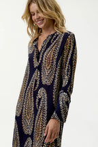 Shop Oneseason Australia Long Genie - Provence - Viscose - Navy Paisley - Oneseason Australia