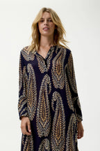 Shop Oneseason Australia Long Genie - Provence - Viscose - Navy Paisley - Oneseason Australia