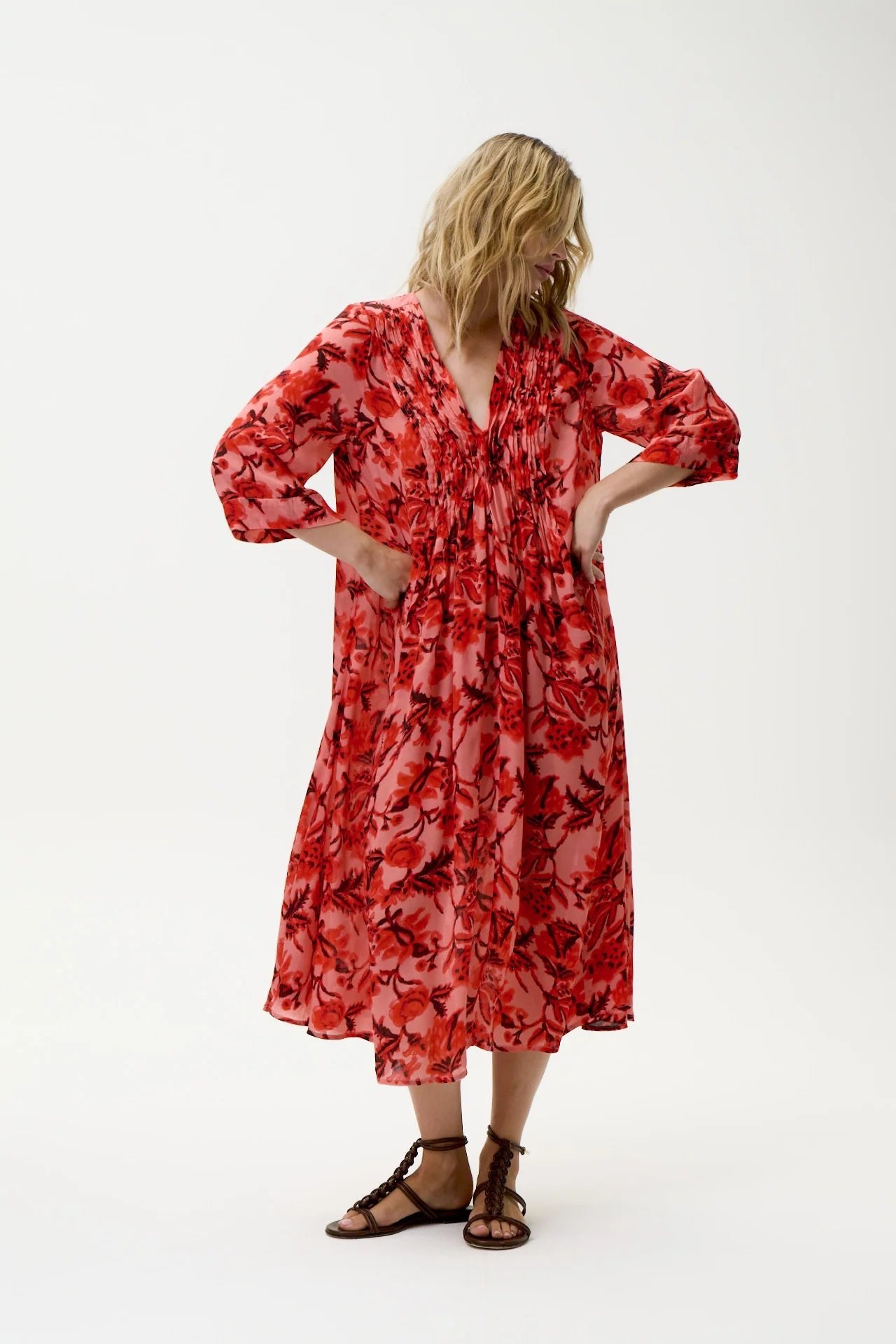 Shop Oneseason Australia Mia Dress - Ibiza - Viscose - Coral - Oneseason Australia