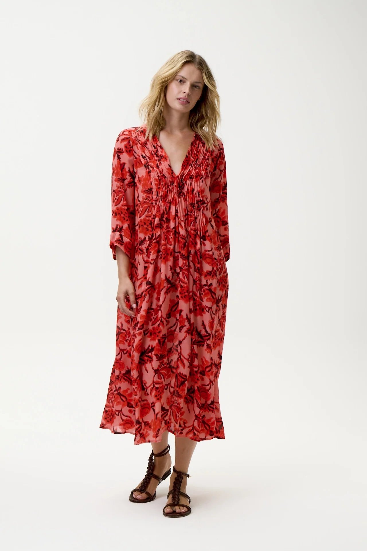 Shop Oneseason Australia Mia Dress - Ibiza - Viscose - Coral - Oneseason Australia