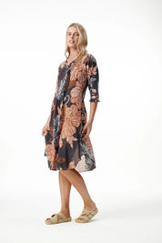 Shop Oneseason Middy Poppy Cotton Dress in Desert Poppy - Oneseason Australia