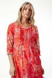 Shop Oneseason Middy Poppy Cotton Dress in Rose Rouge - Oneseason Australia