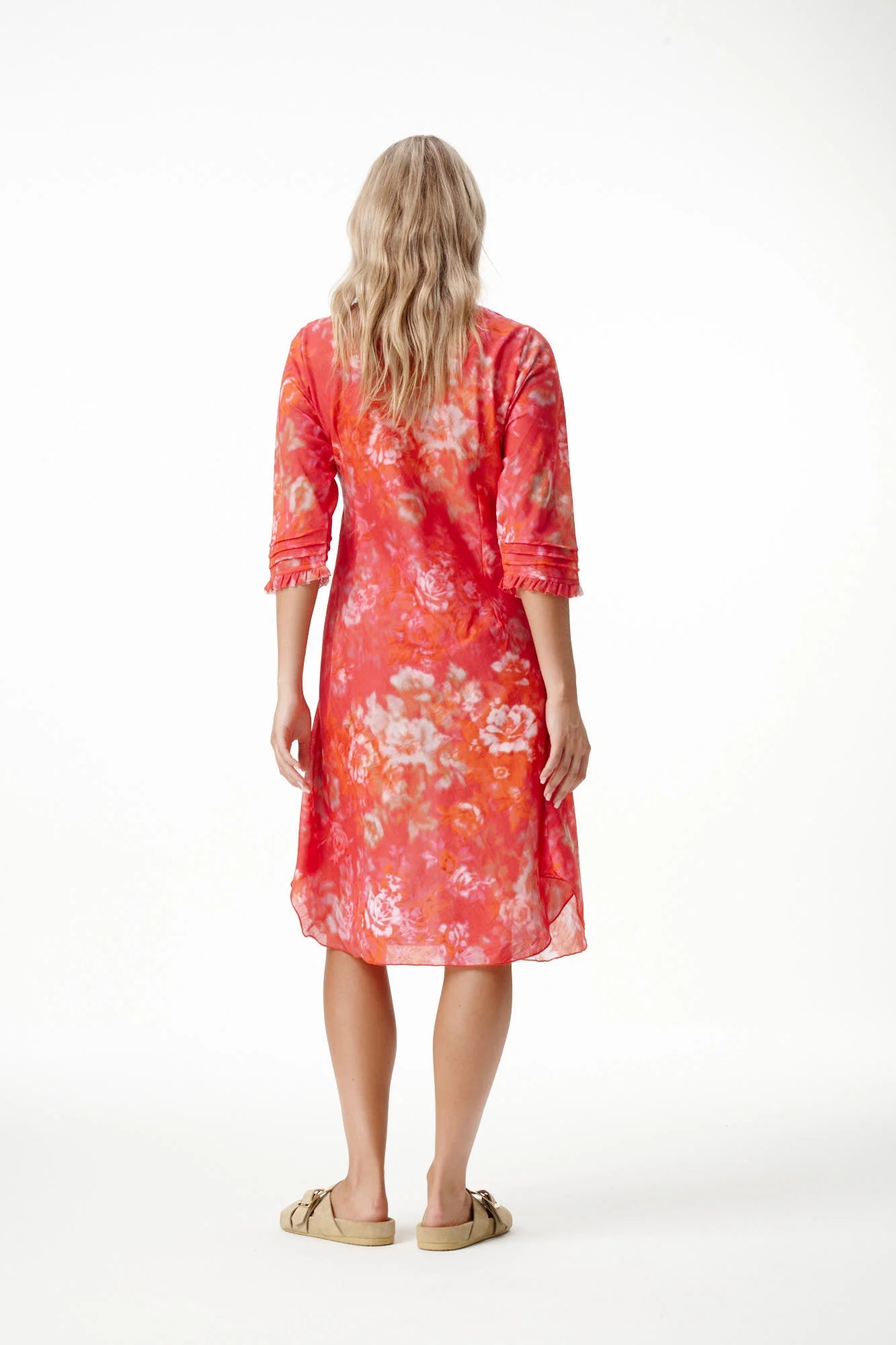 Shop Oneseason Middy Poppy Cotton Dress in Rose Rouge - Oneseason Australia