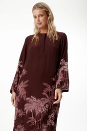 Shop Oneseason Sienna-Sangeria Palm-Viscose/Crepe-Sangeria - Oneseason Australia