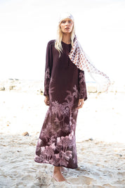Shop Oneseason Sienna-Sangeria Palm-Viscose/Crepe-Sangeria - Oneseason Australia