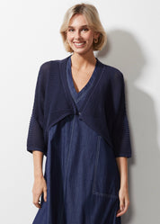 Shop Ottoman Cotton Shrug | Sailor Navy - Zaket & Plover