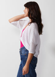 Shop Ottoman Cotton Shrug | White - Zaket & Plover